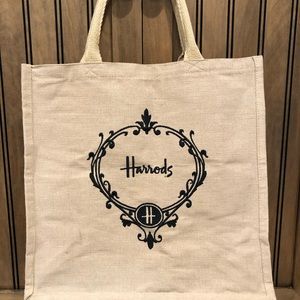 HARRODS jute-like tote